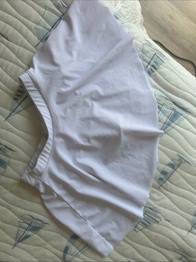 Plain White Skirted Swim Bottom